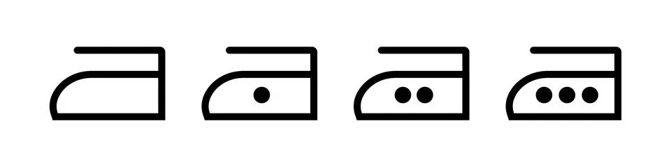 Set of icons for iron out. Vector. Stock Illustration