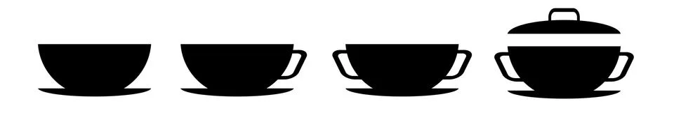 Set of icons kitchenware 스톡 일러스트