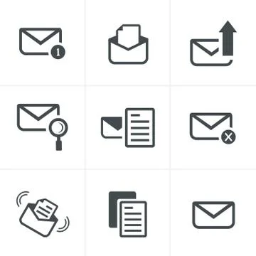Set of icons for messages. Vector Design Stock Illustration