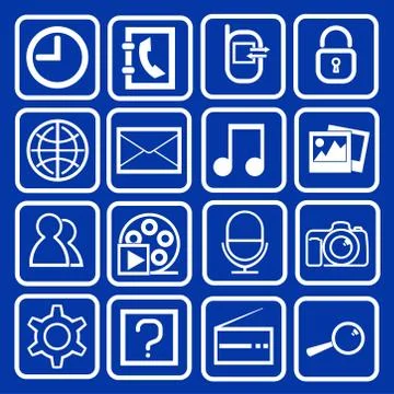Set of icons mobile Stock Illustration
