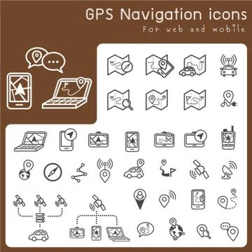 Set of icons for navigation Stock Illustration