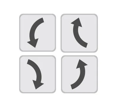 Set of icons pointer arrows 3d vector illustration isolated Stock Illustration