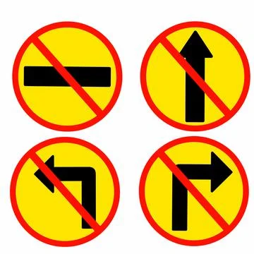 Set of icons prohibited from entering Illustrazione stock