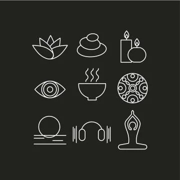 Set of icons relax Stock Illustration