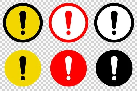 A set of icons to represent warnings, alerts, dangers, and errors. Stock Illustration