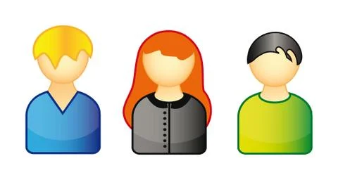 Set of icons representing people Stock Illustration