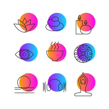 Set of icons rest Stock Illustration