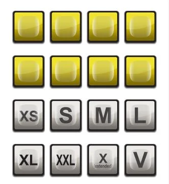 Set Icons Sizes Stock Illustration