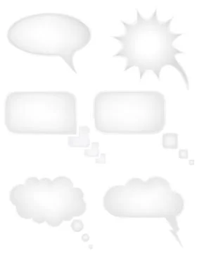 Set icons speech bubbles dreams vector illustration Stock Illustration