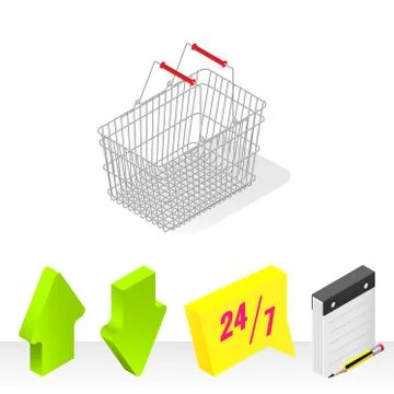 Set of icons on the theme of shopping Illustrazione stock