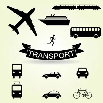 Set of icons vehicles Stock Illustration