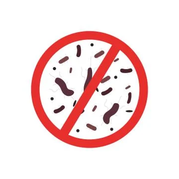 A set of icons for viral bacteria. Vector illustration. Microorganisms of the Stock Illustration