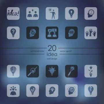 Set of idea icons Stock Illustration