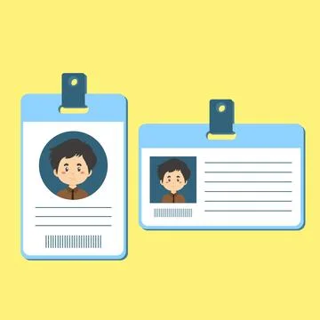Set of Identification Employee Card Stock Illustration