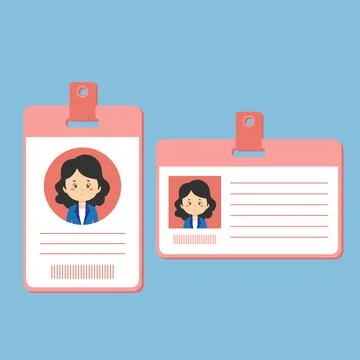 Set of Identification Employee Card Stock Illustration