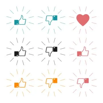 Set like. Ilustración de archivo