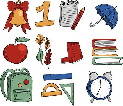 Set illustration back to school Stock Illustration