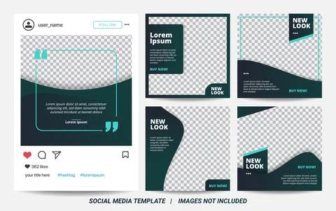 Set of Illustration vector graphic of minimal square banner template イラスト素材