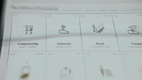Set of illustrations depicting financial processes Stock Footage 335895962
