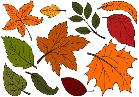 Set of illustrations for postcards, flyers, banners Stock Illustration