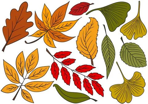 Set of illustrations for postcards, flyers, banners Stock Illustration