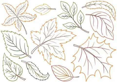 Set of illustrations for postcards, flyers, banners Stock Illustration
