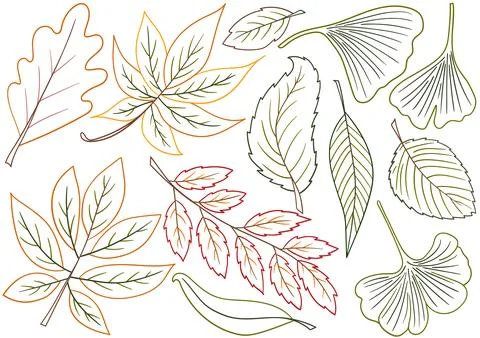 Set of illustrations for postcards, flyers, banners Stock Illustration
