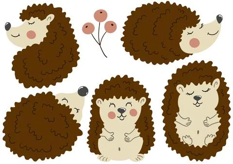 Set of illustrations for postcards, flyers, banners Stock Illustration