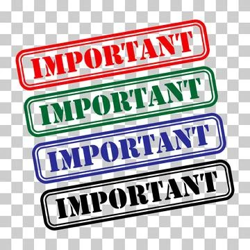 Set of Important stamp symbol, label sticker sign button, text banner vector Stock Illustration