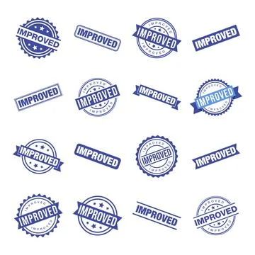 Set Improved Letter Rubber Stamp Template Illustration Design Stock Illustration
