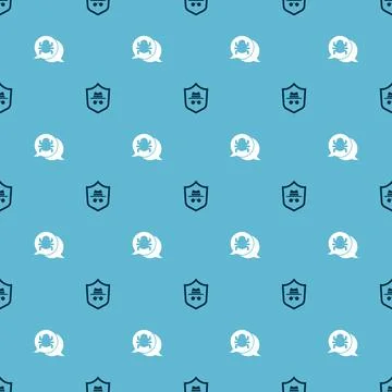 Set Incognito mode and System bug on seamless pattern. Vector Stock-Illustration
