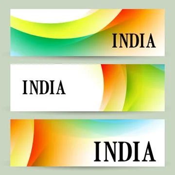 Set of indian banners Stock Illustration