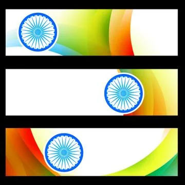 Set of indian banners Stock Illustration