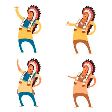 Set of  indian chieves Stock Illustration
