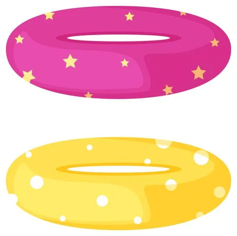 Set of inflatable toy for pool element Stock Illustration