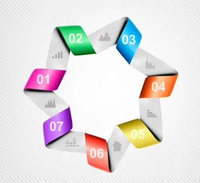 Set of info graphics banners with numbers. vector illustration Stock Illustration