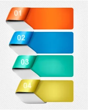 Set of info graphics banners with numbers. vector illustration Stock Illustration