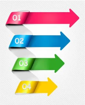 Set of info graphics banners with numbers. vector illustration Stock Illustration