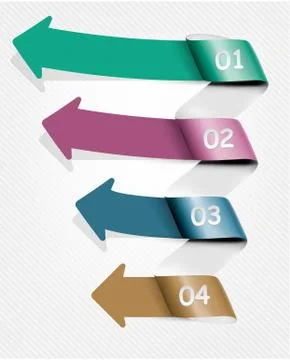 Set of info graphics banners with numbers. vector illustration Stock Illustration