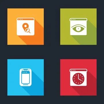 Set Infographic of city map, Browser incognito window, Mobile phone and  ic.. Stock Illustration