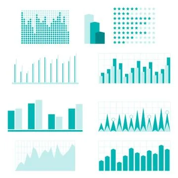 Set of infographic diagram elements for design イラスト素材