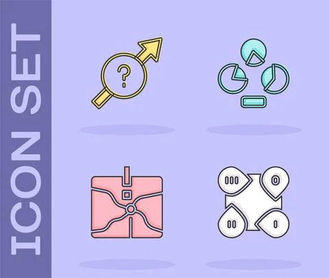 Set Infographic element, Arrow, Intersection point and Pie chart infographic Stock-Illustration