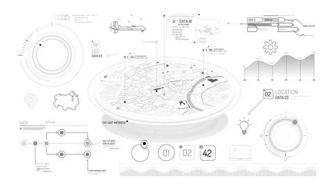 Set of infographic elements about air cargo tracking. 스톡 일러스트
