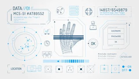 Set of infographic elements about computer security. 스톡 일러스트