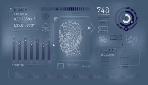 Set of infographic elements about data protection. Illustrazione stock