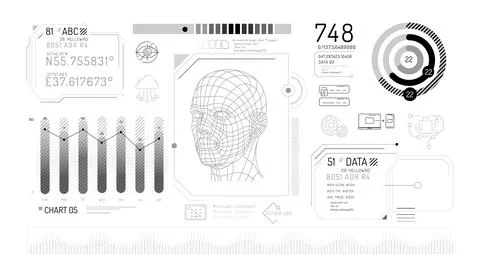 Set of infographic elements about data protection. Stock Illustration