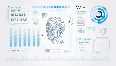 Set of infographic elements about data protection. Stockillustratie