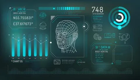 Set of infographic elements about data protection. 스톡 일러스트