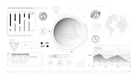 Set of infographic elements about e-payments and international transfers. Stockillustratie