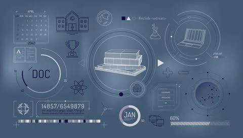 Set of infographic elements about education and learning. Stock Illustration